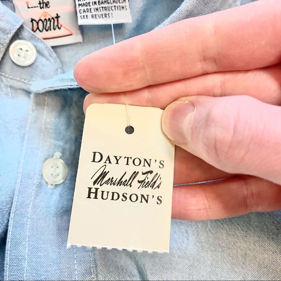 The Point Marshall Field’s Blue Button Down Top - Picture 7 of 8